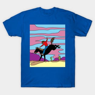 Retro Wild West Cowboys Rodeo T-Shirt